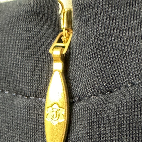 Draper James navy blue midi dress with gold button details.  Size Medium - Picture 7 of 10